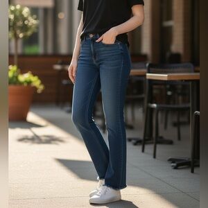 Democracy Ab Solution boot cut jeans raw hem size 16 W